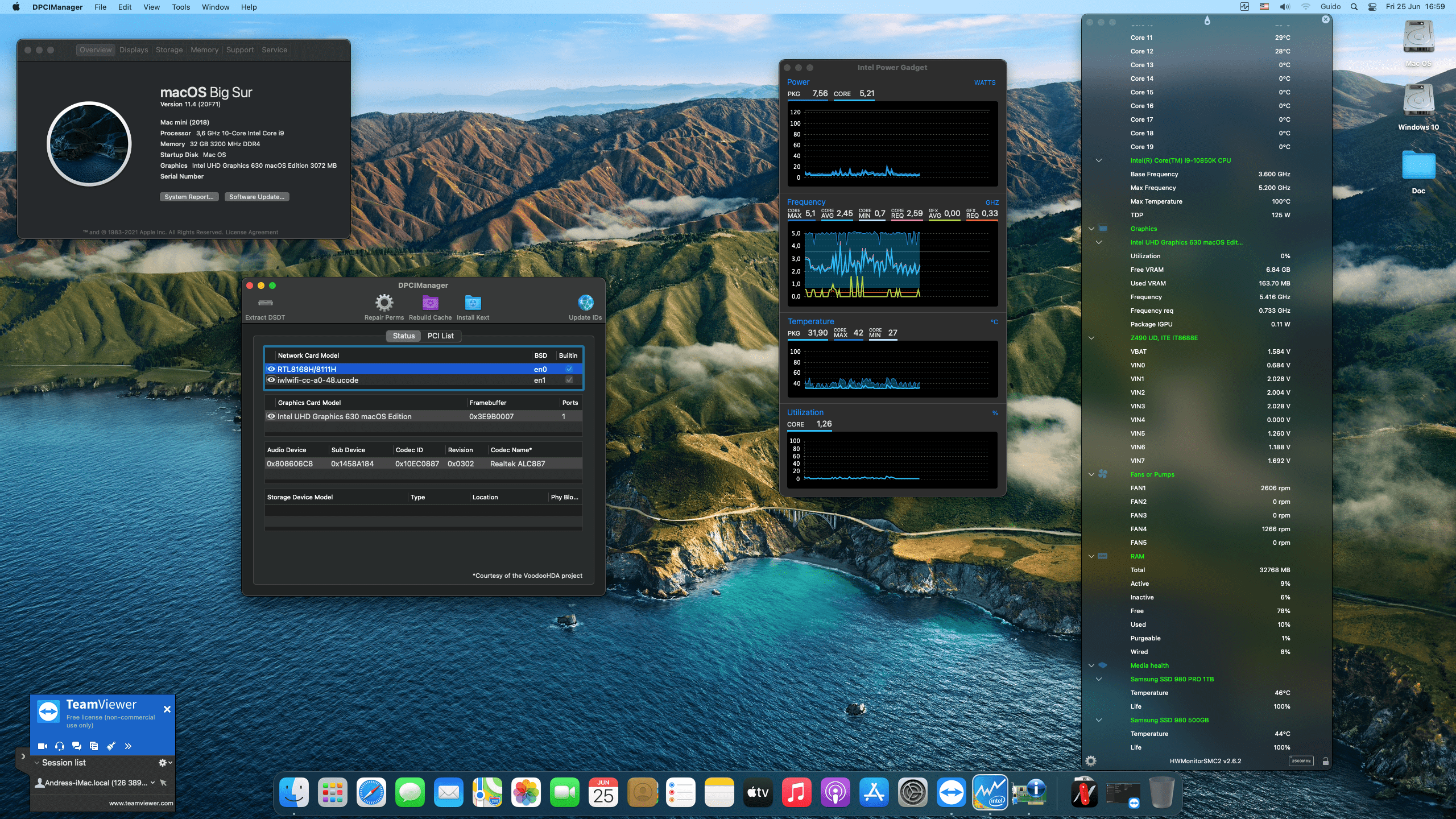 Success Hackintosh macOS Big Sur 11.4 Build 20F71 in Gigabyte Z490 UD + Intel Core i9 10850K + Gigabyte RTX 3080 (Disabled from DSDT)